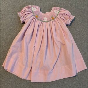 Pink Smocked Easter Dress 12m